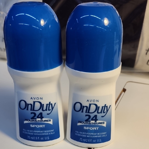 Avon Other - Avon Set of 2 On Duty Sport Roll-On Deodorant Blue and White